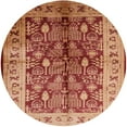 thumbnail image 1 of Ahgly Company Indoor Round Mid-Century Modern Brown Sand Brown Oriental Area Rugs, 5' Round, 1 of 6