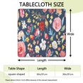 thumbnail image 2 of Pioneer Flower Floral Print Pattern Square Fitted Tablecloth with Elastic Edge,Square Table Cover,Washable Elastic Table Cover for Home Kitchen Party Decor 36"x36", 2 of 6