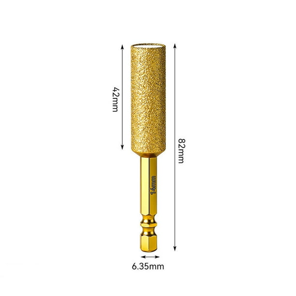 Perforadores de Vidrio para Perforación de Agujeros en Vidrio con Recubrimiento de Diamantes Hex Shank Grinding Head Set 6-16Mm, Tile & Glass Drilling Hole Cutter