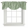 thumbnail image 2 of Light Green Tie Up Valances Curtain, Adjustable Kitchen White Tree Branch Botanical Abstract Plant Leaves Valances for Windows Decor, Rod Pocket Short Curtains Set for Bedroom/Bathroom, 42"x18", 2 of 9