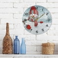thumbnail image 7 of SKYSONIC Christmas Snowman Wall Clock 10 Inch Silent Non Ticking Round Clock Oil Painting Clock Easy to Read Clock for Living Room Bedroom Bathroom Home Decor, 7 of 7