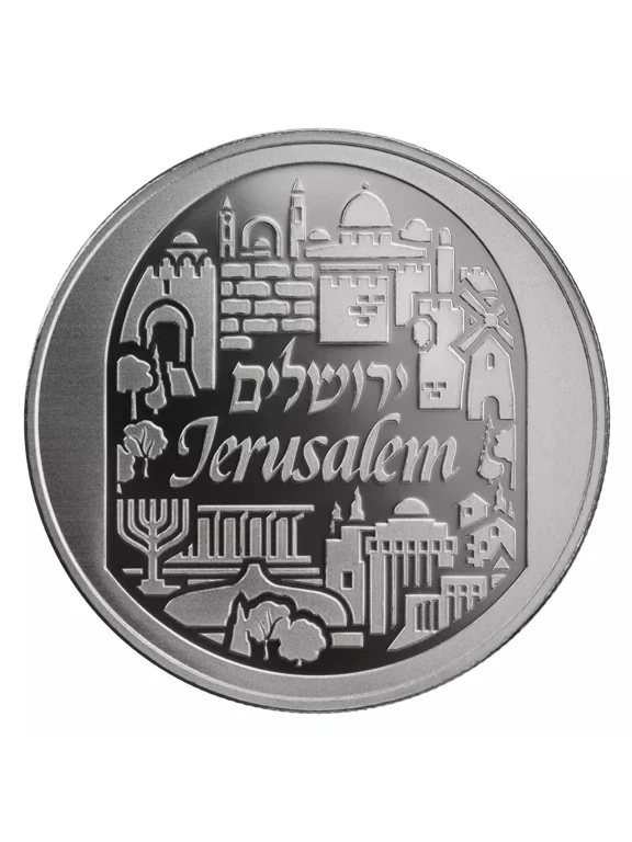 Collectible 2026 1 oz Holy Land Mint Silver Jerusalem Round (BU) In Capsule