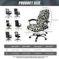 thumbnail image 6 of SCRAWLGOD Palm Zebra Print Breathable Computer Office Chair Cover Easy to Install Seat Covers for Office Chairs Comfortable Anti-Dust High Back Chair Slipcovers, L, 6 of 7
