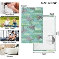 thumbnail image 3 of SKYSONIC Hand Towels Cowboy Green Patterned 2 PCS, Cotton Bath Towel for Drying Face Hands Body ,Absorbent Lightweight Towels for Bathroom Ktichen Travel Gym, 16"x28", 3 of 7