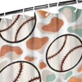 thumbnail image 3 of Colorful Camo Baseballs Pattern Shower Curtain 36"x72" ,Bathroom Decorative Shower Curtains Set with 12 Hooks,Modern Waterproof Washable Shower Curtain, 3 of 6