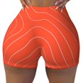 thumbnail image 2 of Haiem Salmon Fish Meat No Front Seam Biker Shorts for Women Yoga Workout Gym Bike Shorts with Tummy Control Moisture-Wicking-Small, 2 of 9