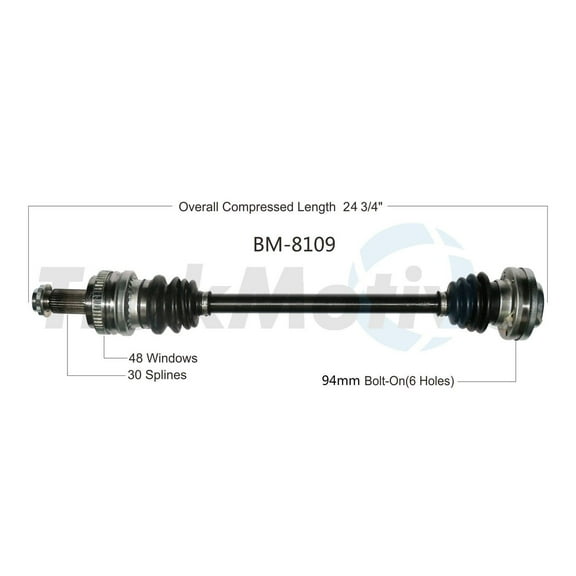 CV Axle Shaft Fits select: 2004-2006 BMW X3