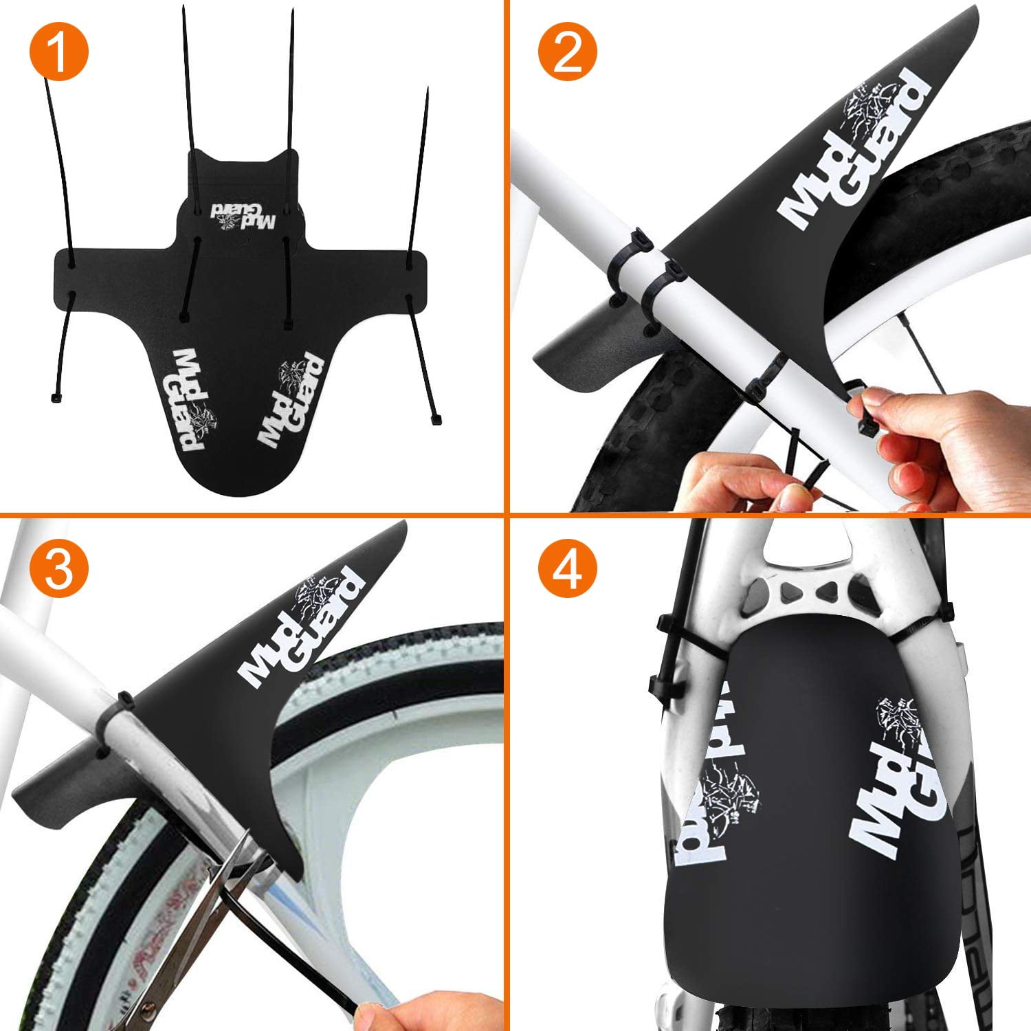 Mountain Bike Mudguard Set, 3pcs Mtb 