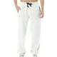 thumbnail image 1 of Pantalones largos de algodón cálido para hombre con bolsillos y cordón ajustable. Pantalones deportivos para hombre., 1 of 5