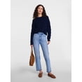 thumbnail image 2 of Scenario Women's Crewneck Cable Knit Mid-weight Sweater, Sizes XS-XXXL, 2 of 5