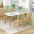 thumbnail image 2 of Giantex 2-Piece Windsor Dining Chairs, Heavy-Duty Rubber Wood Kitchen Side Chairs, Natural, 2 of 8