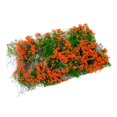thumbnail image 1 of Césped artificial estático con forma de racimo de flores para decorar con arena y ferrocarril. naranja, 1 of 9