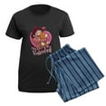 thumbnail image 5 of CafePress - My Cat Is My Valentine Pajamas - Women's Short Sleeve Print T-Shirt and Pants Dark Cotton Pajama Set, 5 of 7