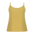 thumbnail image 6 of Scyoekwg Sleeveless Tops for Women Crewneck Cotton and Linen T Shirts Spaghetti Strap Camisole Tank Tops Casual Solid Color Vest Trendy Summer Loose Fit Blouse Yellow L, 6 of 9