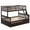 Espresso, variant on Gymax Twin Over Full Bunk Bed with Twin Trundle Convertible Platform Bed Espresso