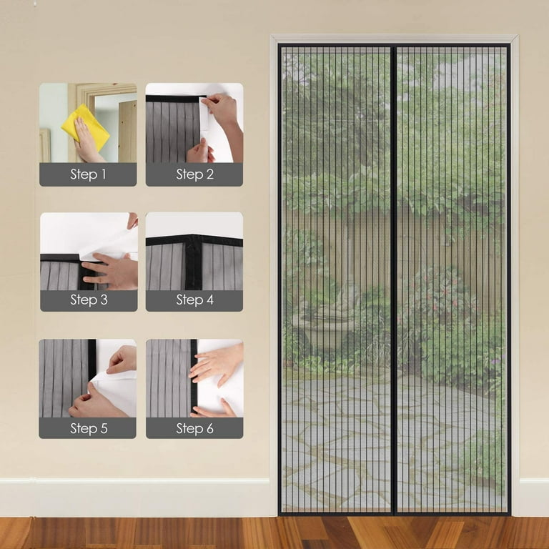 Magnet Fly Screen Door - Insect Protection Magnetic Curtain for Balcony,  Cellar, Terrace