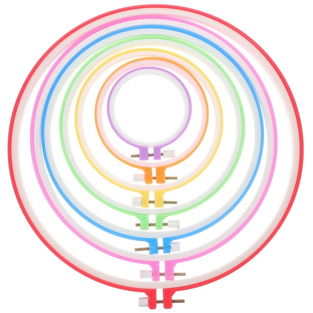 Aros circulares para bordado, aros de costura ajustables, aros de costura artesanal, 7 Uds.