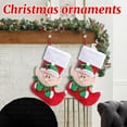 thumbnail image 2 of 18" Christmas Elf Stocking, 3D Santa Claus Christmas Stocking for Fireplace Mantel, Family Holiday Decorations & Xmas Tree Hanging Decor, Festive Plush Stockings for Home Christmas Décor, 2 of 3