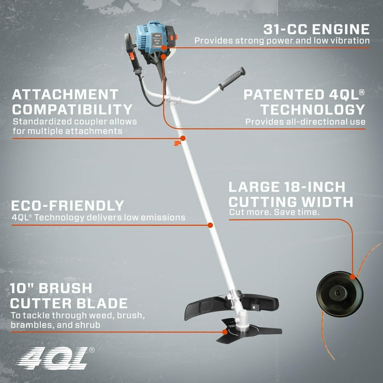 SENIX GTBCU4QL-M 4QL 31 cc Gas Powered Brush Cutter, String