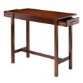 thumbnail image 3 of Winsome Wood Sally 3-Pc Breakfast Table with 2 Rush Seat Bar Stools, Walnut, 3 of 8