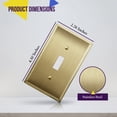 thumbnail image 6 of ENERLITES Toggle Light Switch Metal Wall Plate, Stainless Steel Switch Cover, Corrosion Resistant, Standard Size 1-Gang 4.50" x 2.76", 7711-BB-2PCS,Stainless Steel 201, Brushed Brass, Gold, 2 pack, 6 of 6