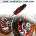 thumbnail image 2 of 10.5mm Motorcycle Slider Frame Aluminum Alloy Plastic Wheel Fairing Protection Crash Pad Protector Guard 43mm 170mm Bolt Red 1 Set, 2 of 7