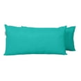 thumbnail image 2 of Vargottam Indoor/Outdoor Polyester Fabric Lumbar Pillow With Insert, All-Weather Waterproof Decorative Throw Pillow for Patio Furniture-Set of 2 - Turquoise Green, 2 of 7