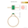 thumbnail image 4 of ANGARA Natural Emerald-Cut Emerald Halo Twisted Shank Engagement Ring in 14K Rose Gold for Women (Size-6x4mm) | May Birthstone, Birthday, Anniversary, Jewelry Gift for Women | Natural Emerald Ring, 4 of 8