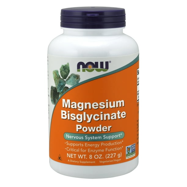 NOW Supplements, Magnesium Bisglycinate Powder, Enzyme Function