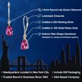 thumbnail image 2 of Gem Stone King 925 Silver and 10K Yellow Gold Pure Pink Mystic Topaz and Lab Grown Diamond Dangle Earrings for Women | 3.22 Cttw | Gemstone November Birthstone | Pear Shape 9X6MM, 2 of 6