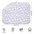 thumbnail image 2 of Ultra Absorbent Microfiber Coffee Mat with Boho Daisy Print – Vintage Floral Spill Mat for Kitchen Countertops, Fast Drying Dish Drying Pad, Reversible & Machine Washable, 2 of 5
