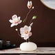 thumbnail image 4 of Flores artificiales de magnolia de 20 pulgadas Ramo de magnolias falsas Pétalos de espuma blanca azul rosa Mesa de mesa para el hogar, 4 of 6