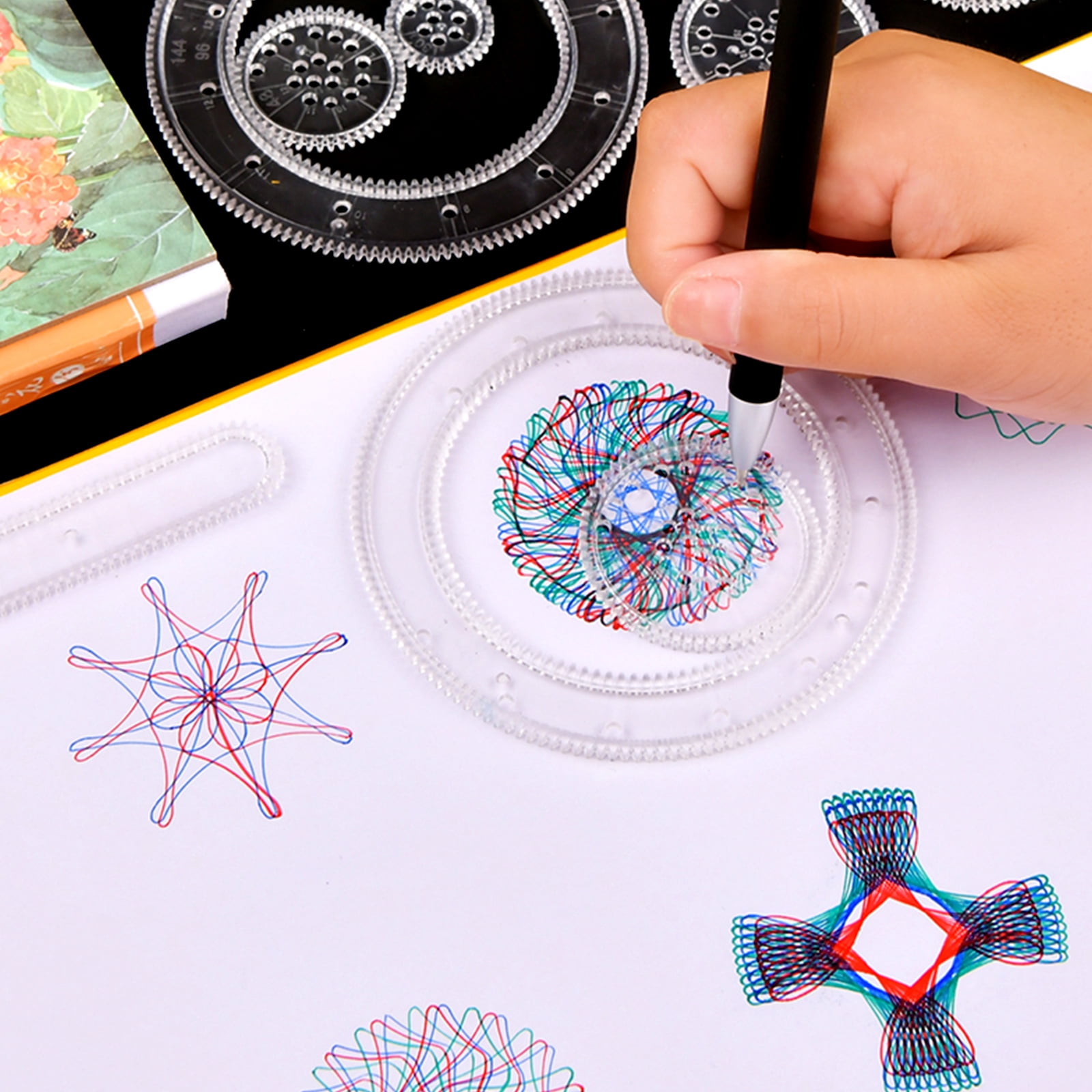 22-Piece Spirograph Drawing Set – Fun Geometric Art Puzzle For Kids And Beginners