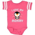 thumbnail image 3 of Inktastic I Love My Mommy with Cute Penguin and Hearts Girls Baby Bodysuit, 3 of 5