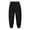 Black, variant on WRKEKC Insulated Snow Pants for Boys and Girls Solid Color Thickened Cotton-Filled Waterproof Elastic Waist Cuffed Ankles Loose-Fit Winter Pants for 4-15 Years Kids