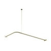 Elements of Design 62'' L-Shaped Fixed Shower Curtain Rod