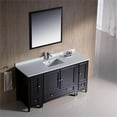 thumbnail image 4 of Fresca Oxford 60" Espresso Traditional Bathroom Vanity, 4 of 12