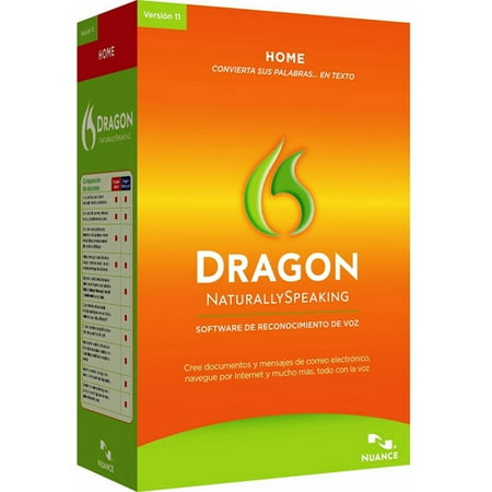 Dragon NaturallySpeaking Home - (v. 11) - box pack - 1 user - DVD - (Best Voice Recognition Api)