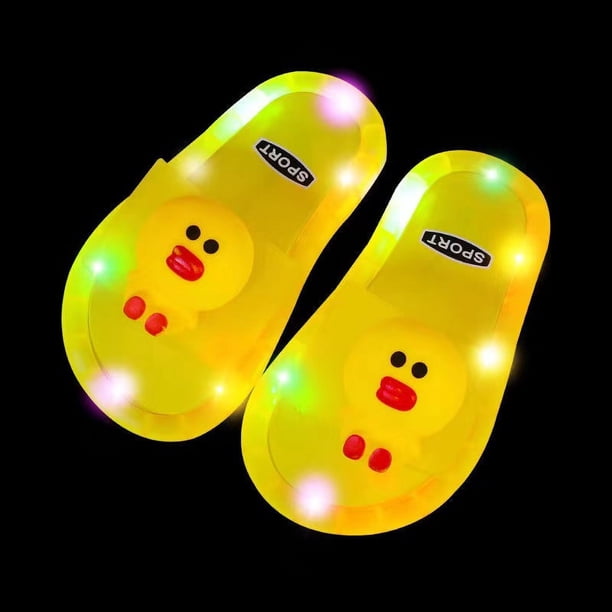 Zapatillas de verano para niños, zapatillas luminosas para niños y niñas, lindas zapatillas de interior para bebés