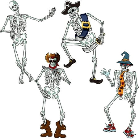Halloween Jointed Skeleton Decorations with Movable Joints Halloween ...
