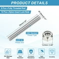 thumbnail image 2 of Uxcell 6Pcs 5/16"-18x50mm Threaded Rods with Hex Nuts, 304 Stainless Steel Fully Threaded Rod Right Hand Threads with 12Pcs Nylon Insert Lock Nut for Clamps Hangers U-Bolt, Silver Tone, 2 of 7