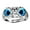 Blue, variant on Jiaroswwei Adjustable Owl Ring with Big Eyes Ultralight Simple Style Finger Band Women Men Engagement Wedding Ring Jewelry Gift