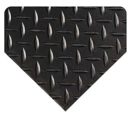 WEARWELL 701.14X3X12BK Diamond Plate Switchboard Mat,3ft x 12ft