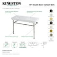 thumbnail image 2 of Fauceture VPB14888ST Imperial 47-Inch Double Bowl Console Sink with Stainless Steel Leg, Brushed Nickel, 2 of 2