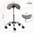 thumbnail image 4 of Taburete con ruedas OmySalon, ergonómico, gris, 4 of 7