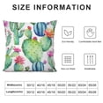 thumbnail image 5 of Nawypu  Cactus Cushion Cover Green Succulents Plants Floral Flower Square Decorative Pillowcase Throw Pillow Case Double Sided Valentine's Day Home Decoration, 5 of 5