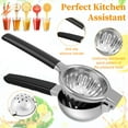 thumbnail image 3 of Lemon Squeezer Stainless Steel Hand Press Lemon Lime Juicer Press Non-Slip Grip Design Ergonomic Manual Lemon Squeezer, 3 of 9