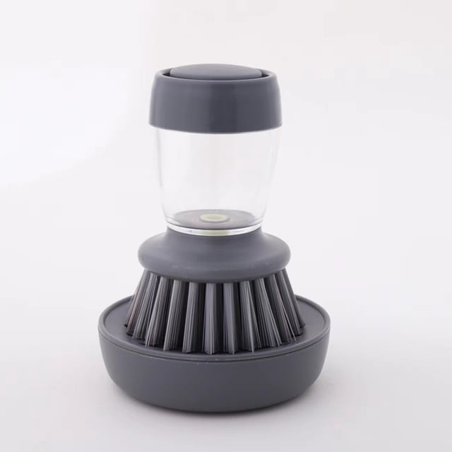 Cepillo dispensador de jabón, cepillo de mano de cocina para limpiar platos, ollas, sartenes y fregaderos