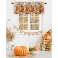 thumbnail image 2 of Valances for Windows Orange Pumpkin Rod Pocket Cafe Window Treatments Valance Curtains for Kitchen Bathroom Laundry Basement Windows 56"x16", 2 of 6