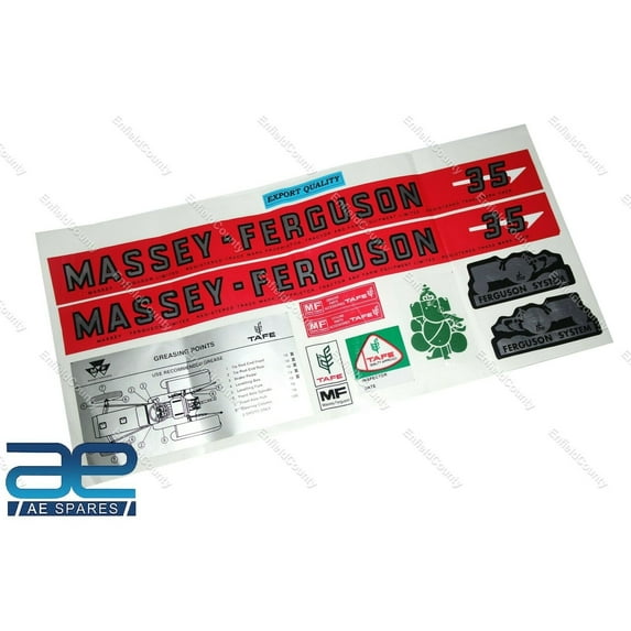 For Massey Ferguson 35 Tractor Decal Sticker Transfer Set